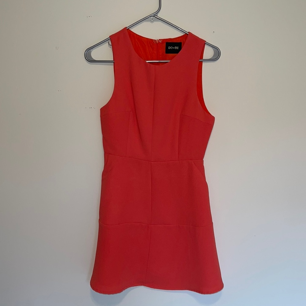 Coral orange dress - cocktail - business - work- date